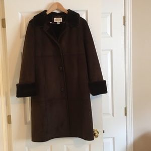 Talbots faux shearling coat